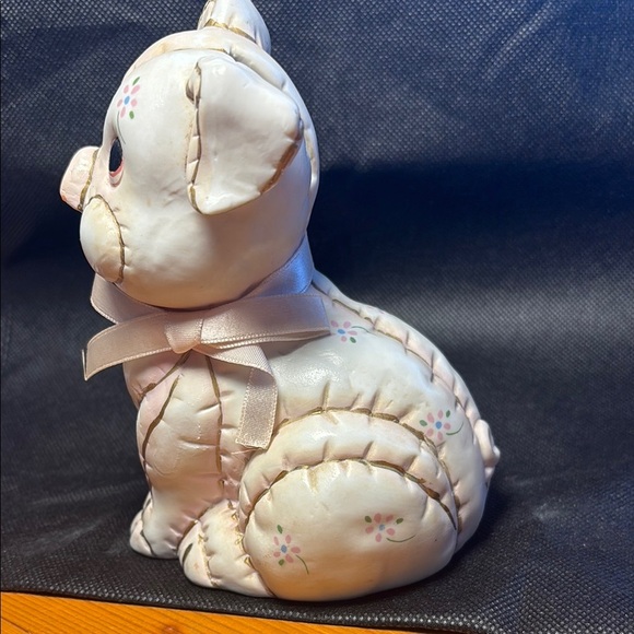 Charming Pink Pig Figurine Piggy Bank - Picture 2 of 5